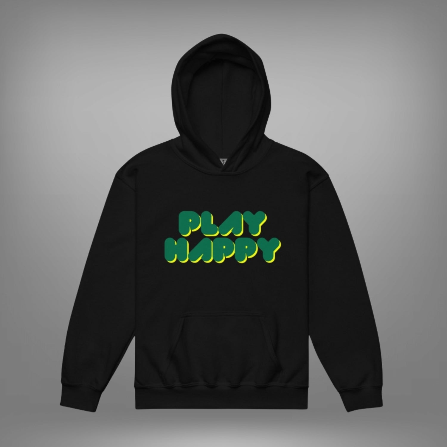 Play Happy by Lizzie Colson | Youth Lacrosse Hoodie | Black