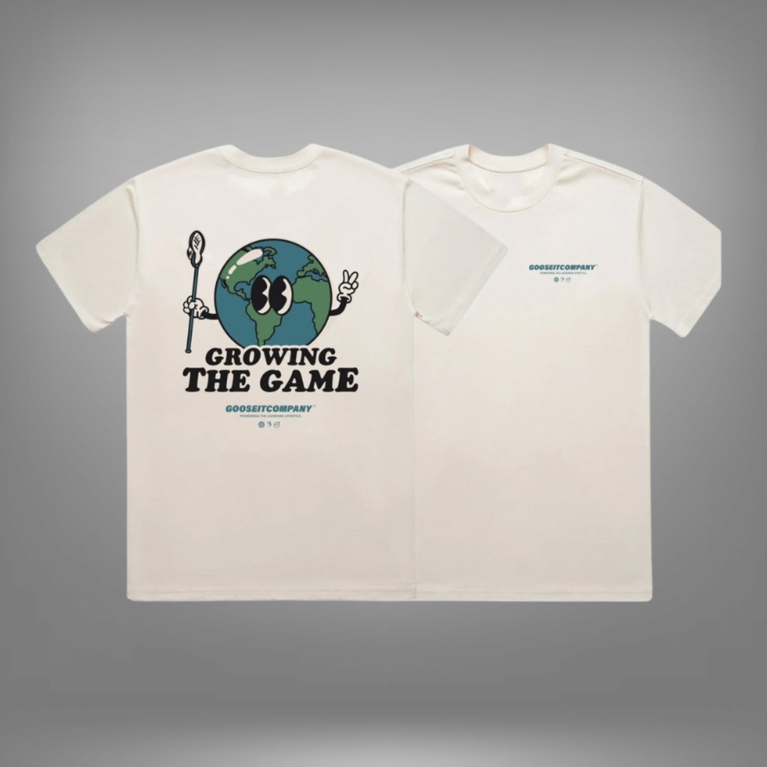 Premium GTG Lacrosse T Shirt | Oatmeal | GooseItCompany