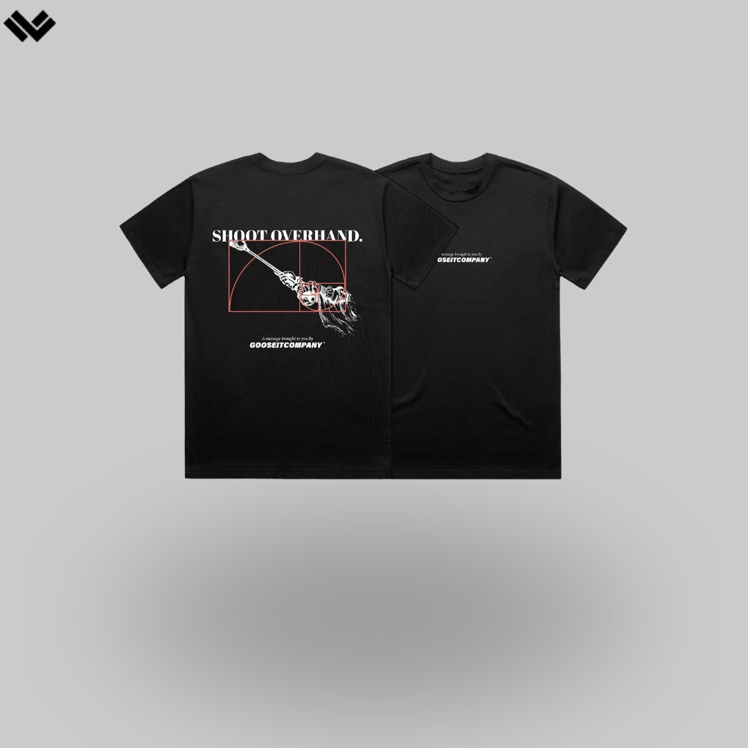 Premium Black Overhand Lacrosse Tee | Black | Gooseitcompany
