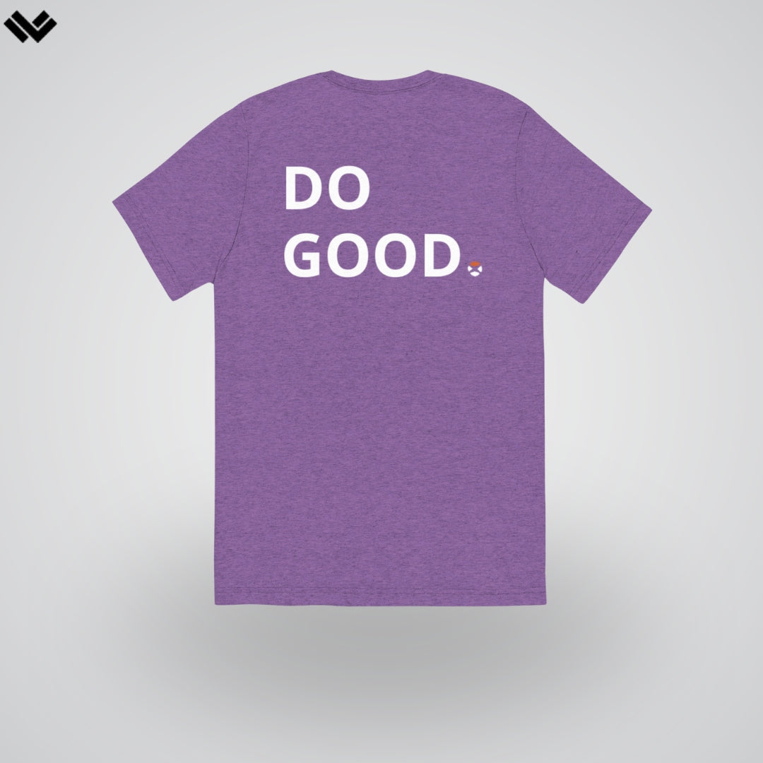 Premium Lacrosse T Shirt ‘Do Good’ | Textured Purple | Lacrosse the Nations