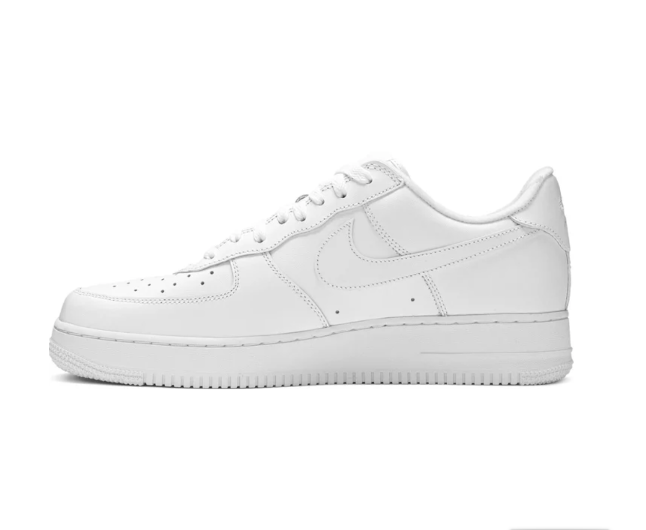 Classic White Supreme X Air Force 1 Low 'Box Logo’ Lacrosse Shoes  - Right Front 