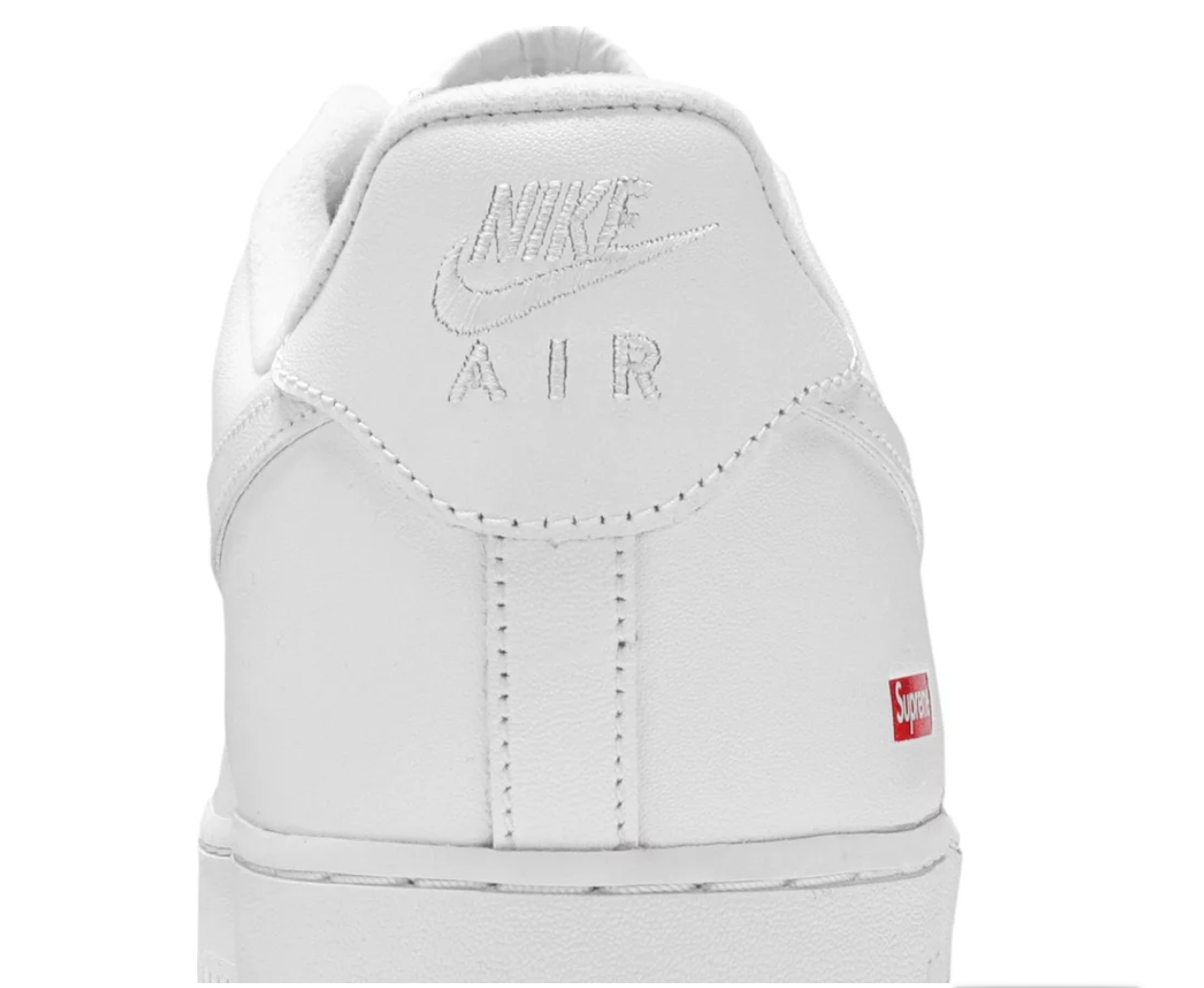 Classic White Supreme X Air Force 1 Low 'Box Logo’ Lacrosse Shoes  - White Back 