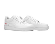 Classic White Supreme X Air Force 1 Low 'Box Logo’ Lacrosse Shoes  - Front 