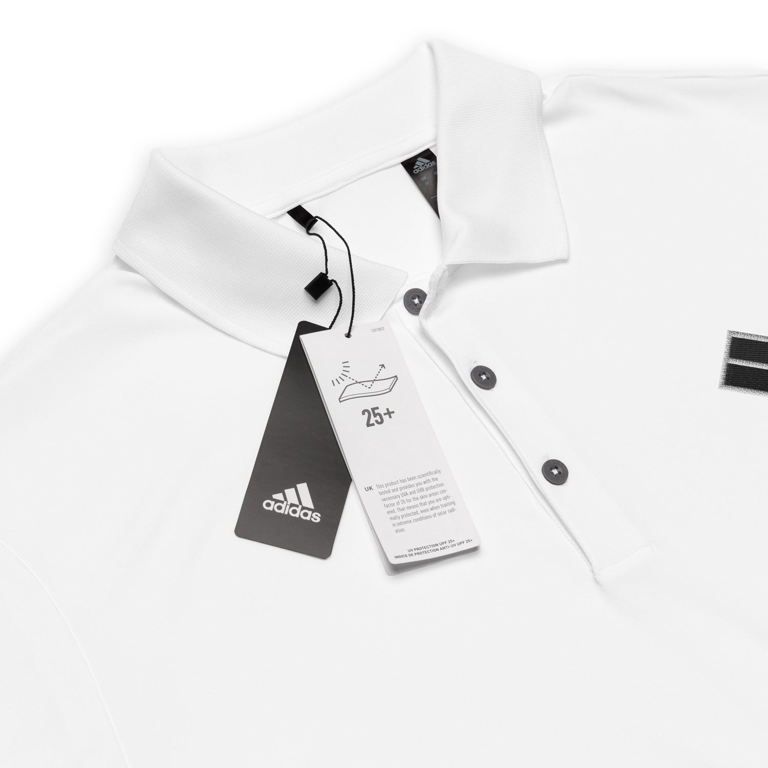 LAX World - Adidas Performance White Lacrosse Polo Shirt  - Front zoom 