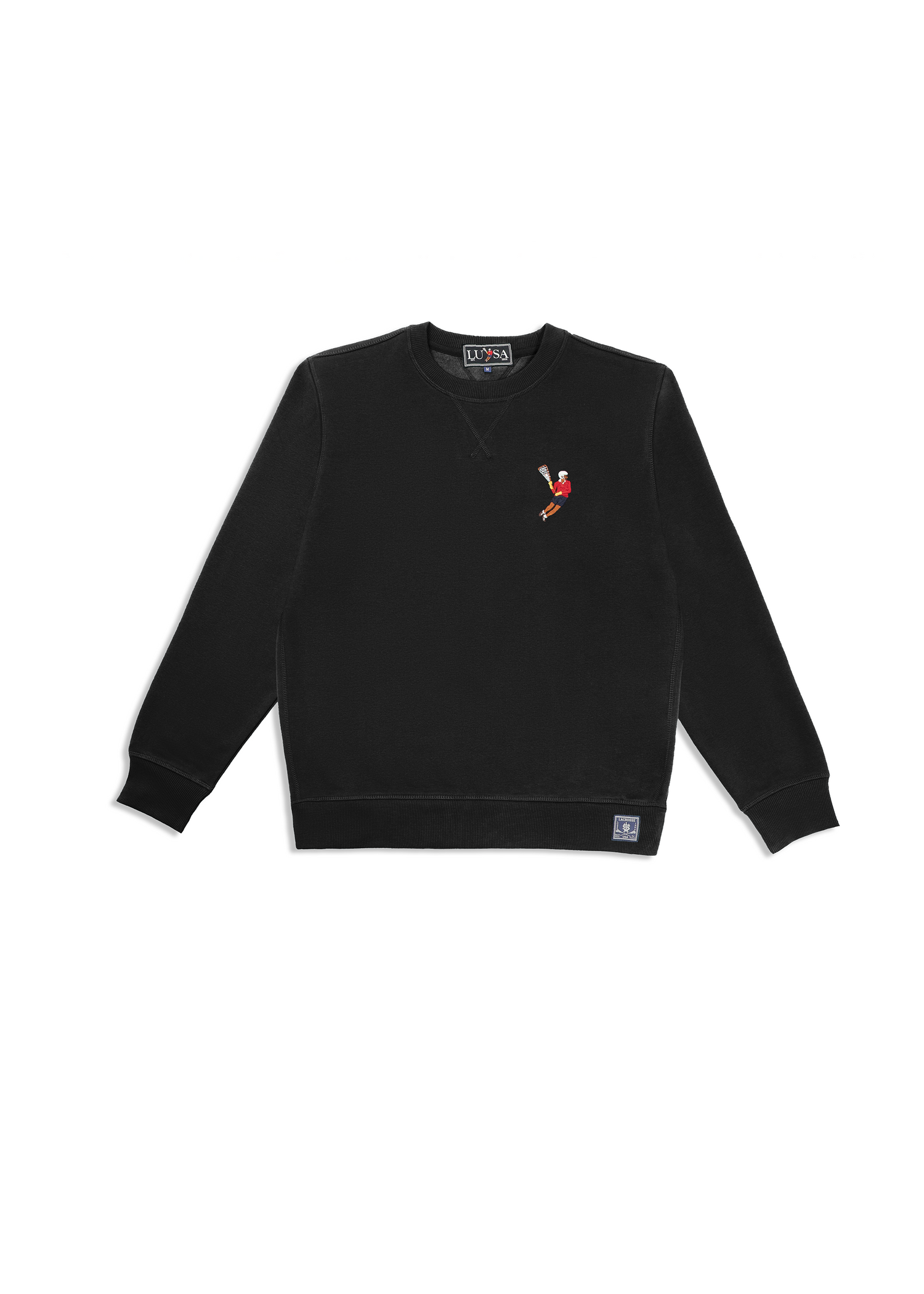 Black Lacrosse Crew Neck Sweatshirt