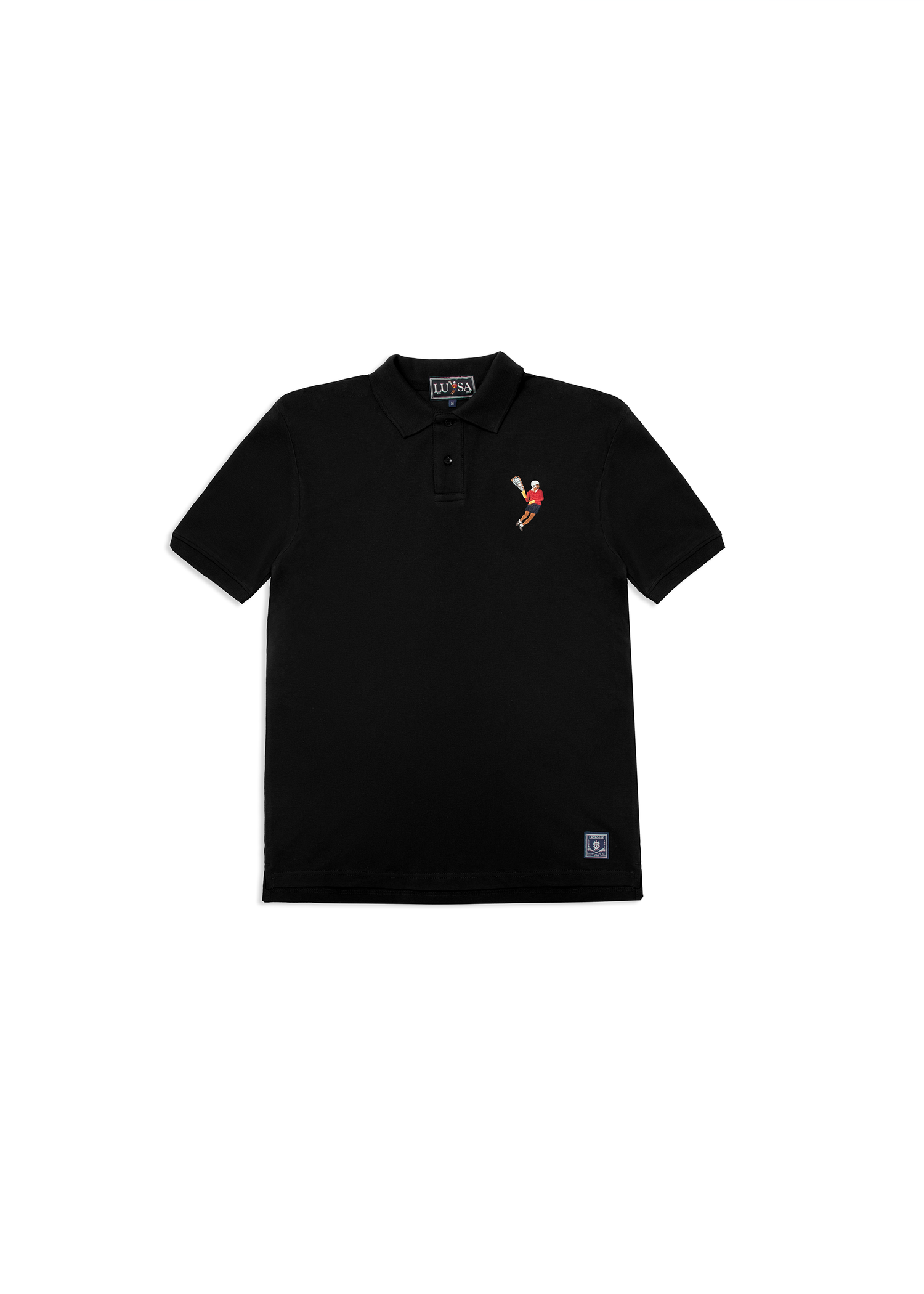 Classic Black Lacrosse Polo Shirt