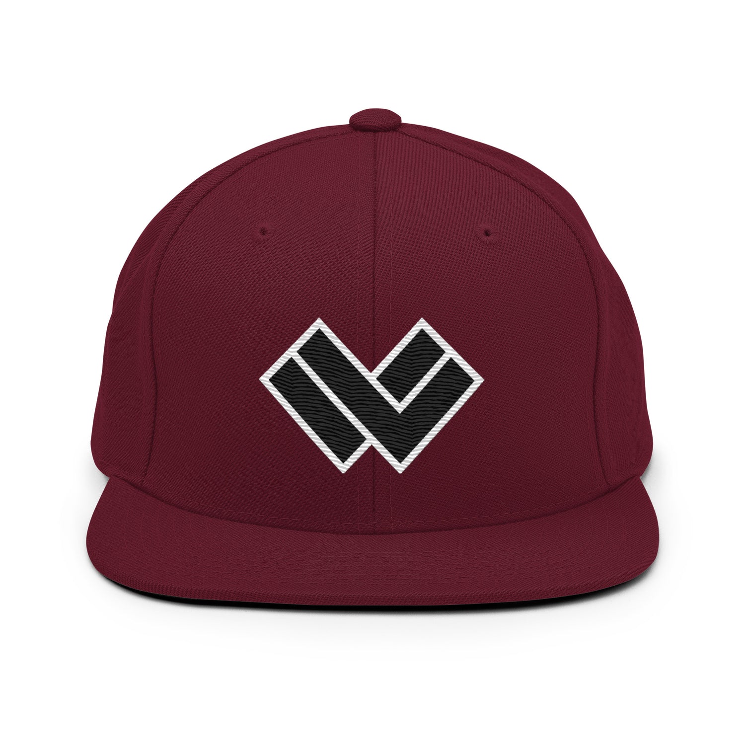 Lax World - Classic Snapback Designed Lacrosse Hat  - Maroon Front 