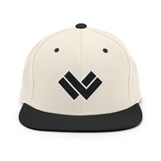 Lax World - Classic Snapback Designed Lacrosse Hat  - Natural Black Front 