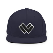 Lax World - Classic Snapback Designed Lacrosse Hat - Navy Front 