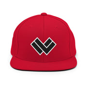 Lax World - Classic Snapback Designed Lacrosse Hat - Red Front 
