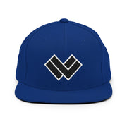 Lax World - Classic Snapback Designed Lacrosse Hat  - Blue Front 