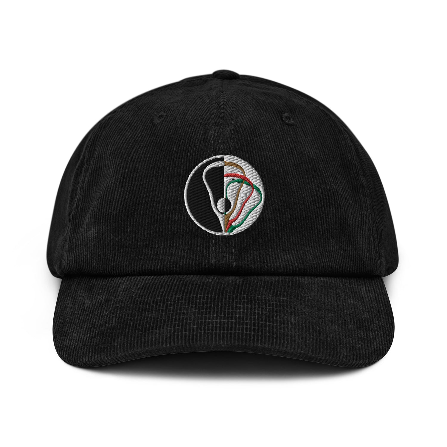 LAX World Faded Heritage Multicolor Lacrosse Hat - Black Front 