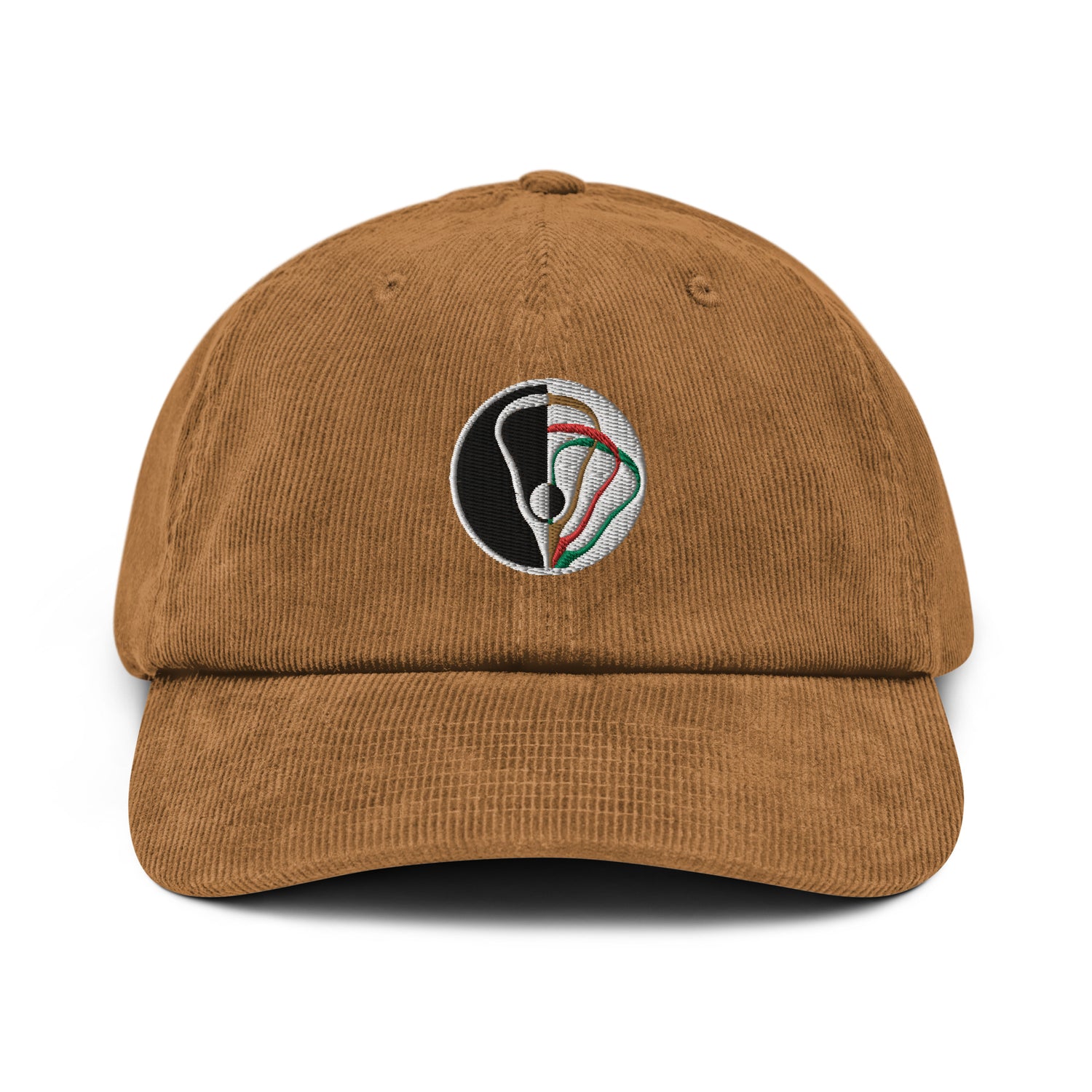 LAX World Faded Heritage Multicolor Lacrosse Hat - Camel Front 