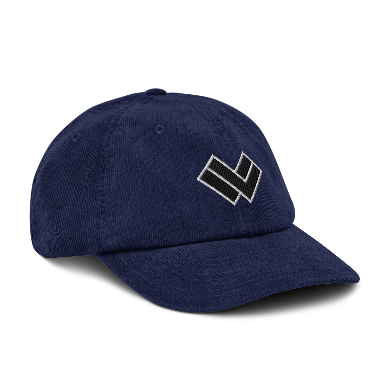 Premium Lacrosse Corduroy ‘Dad Hat’ - Navy right Front 