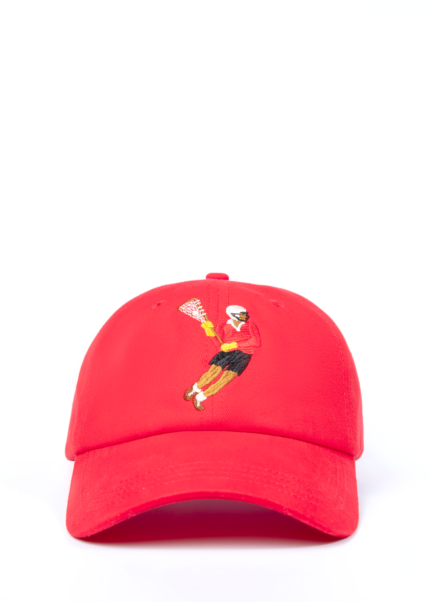 Bold Red Lacrosse Ball Cap