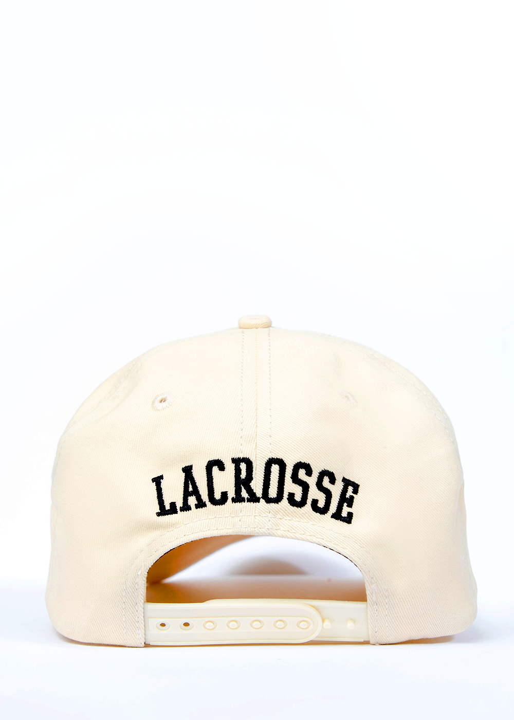 Cream Lacrosse Ball Cap with Braided Rope