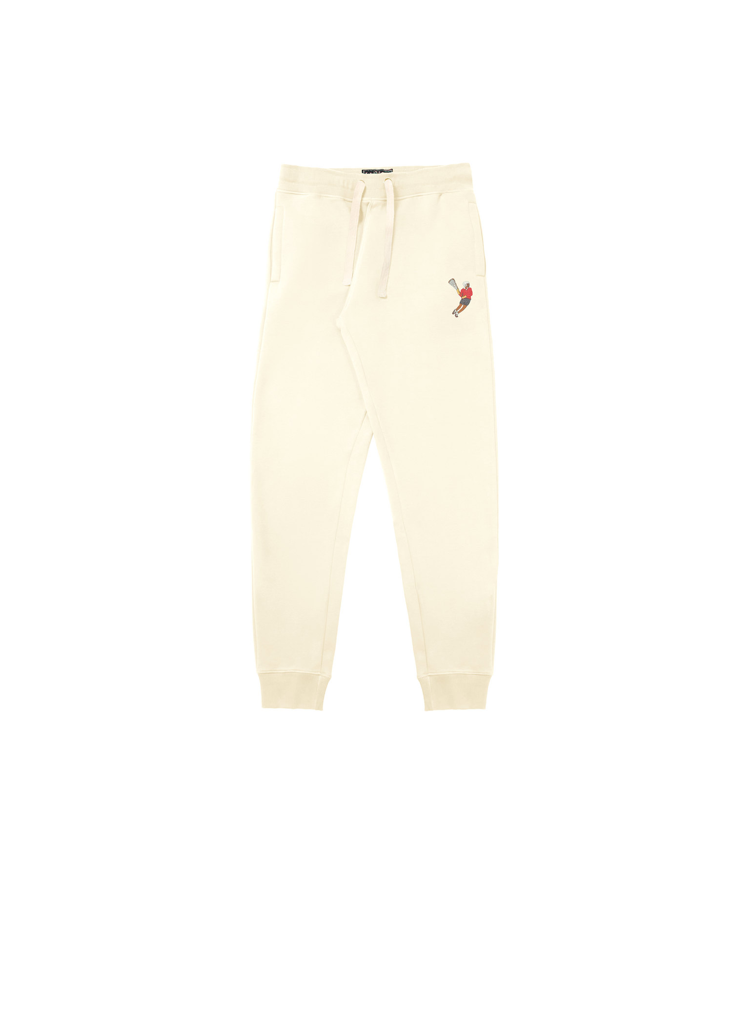 Cream Fleece Lacrosse Jogger Pants