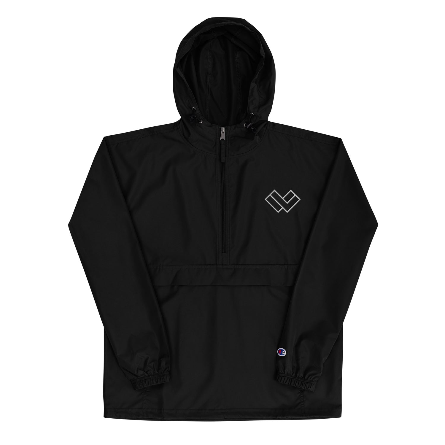 Black Cradle Packable Lacrosse Jacket Front Hood