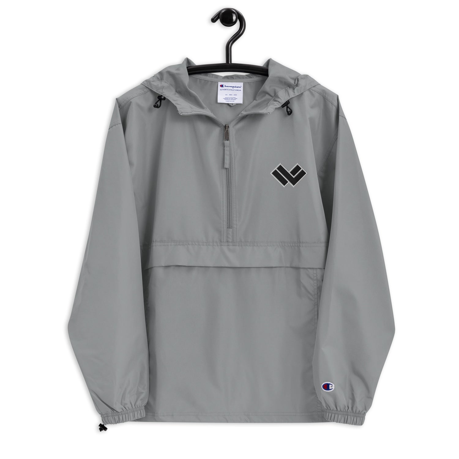 Women's “Lax World x Champion” Cradle Multi-shaded Packable Lacrosse Jacket - Grphite Front 