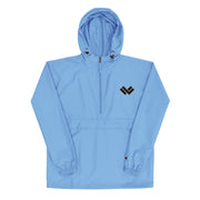 Women's “Lax World x Champion” Cradle Multi-shaded Packable Lacrosse Jacket - Blue Front 