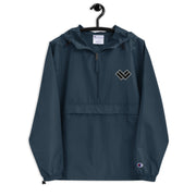 Women's “Lax World x Champion” Cradle Multi-shaded Packable Lacrosse Jacket - Navy Front 