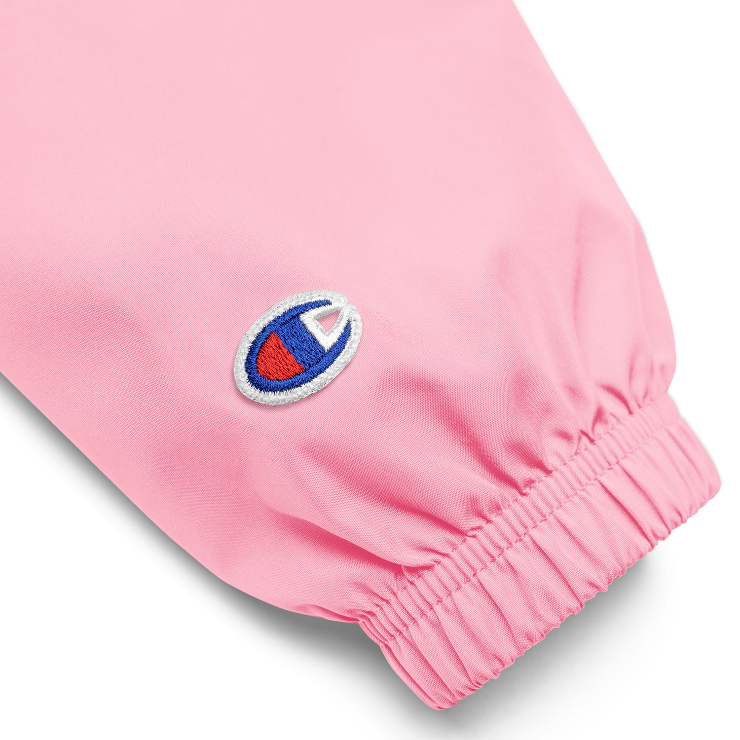 Women's “Lax World x Champion” Cradle Multi-shaded Packable Lacrosse Jacket - Pink Top of the hand 