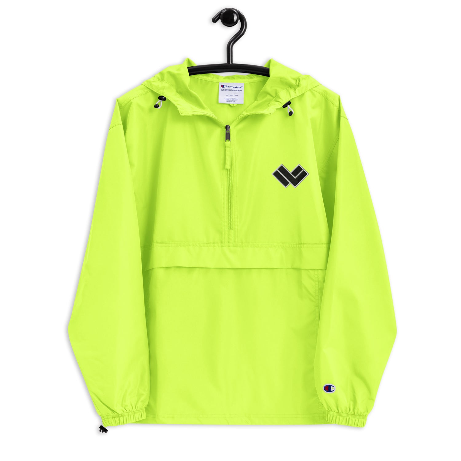 Women's “Lax World x Champion” Cradle Multi-shaded Packable Lacrosse Jacket - Green Front 