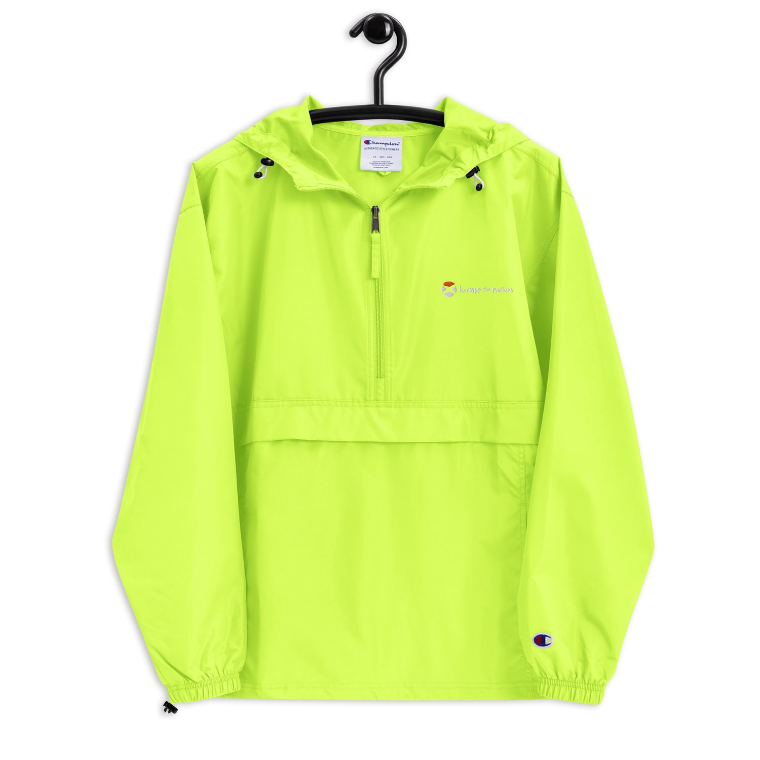 Champion Packable Lacrosse Jacket Neon Green Front