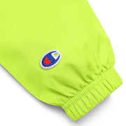 Women's “Lax World x Champion” Cradle Multi-shaded Packable Lacrosse Jacket - Green Top of the Hand 