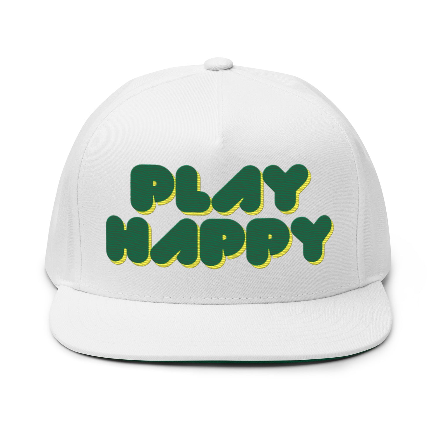 Play Happy by Lizzie Colson Snapback Lacrosse Hat Front