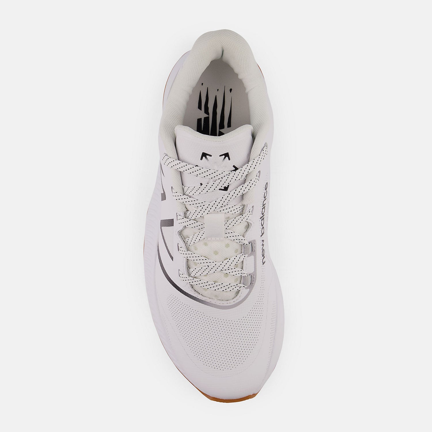 Premium White New Balance - Freezelx V4 Box Lacrosse Shoes  - Top Front 