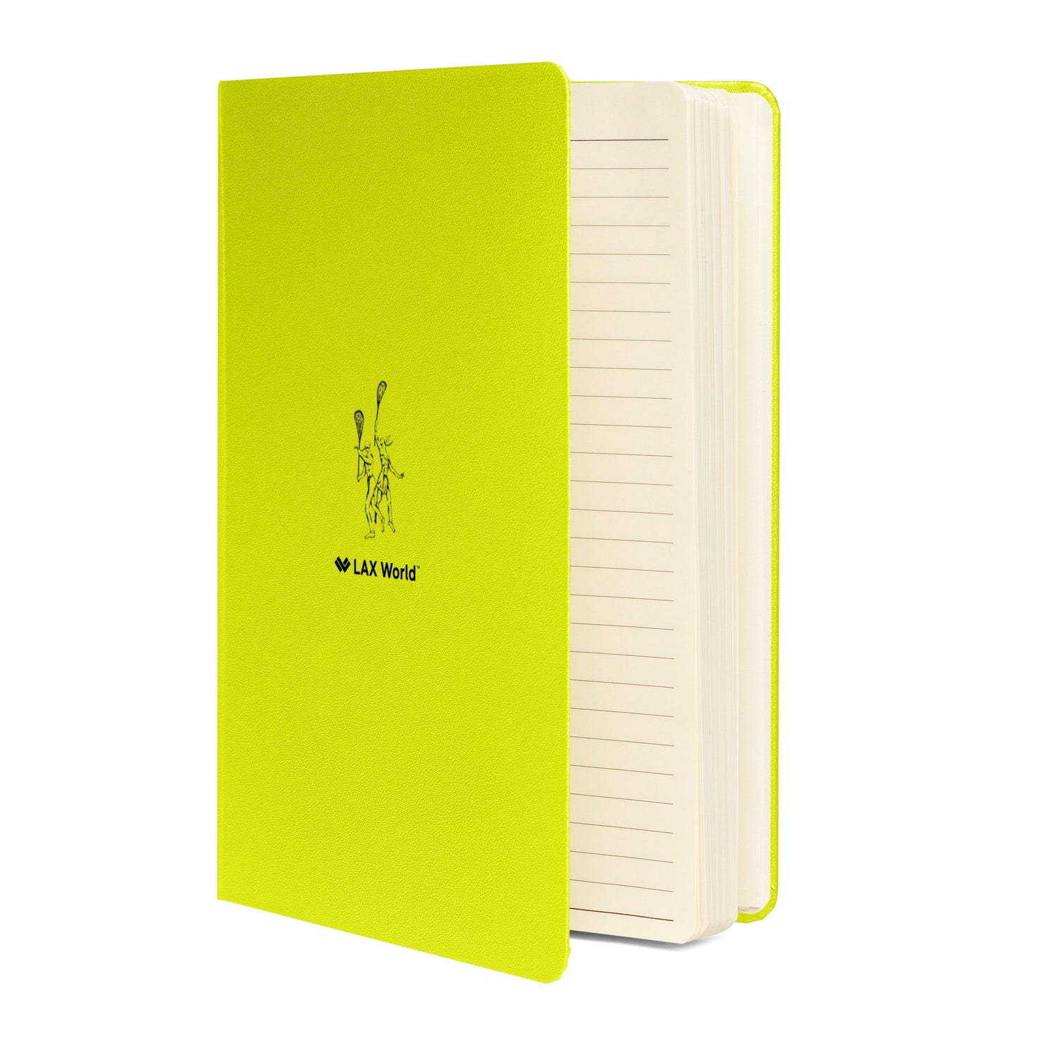 Klever Hardcover Bound Lacrosse Notebook - Lime Front 