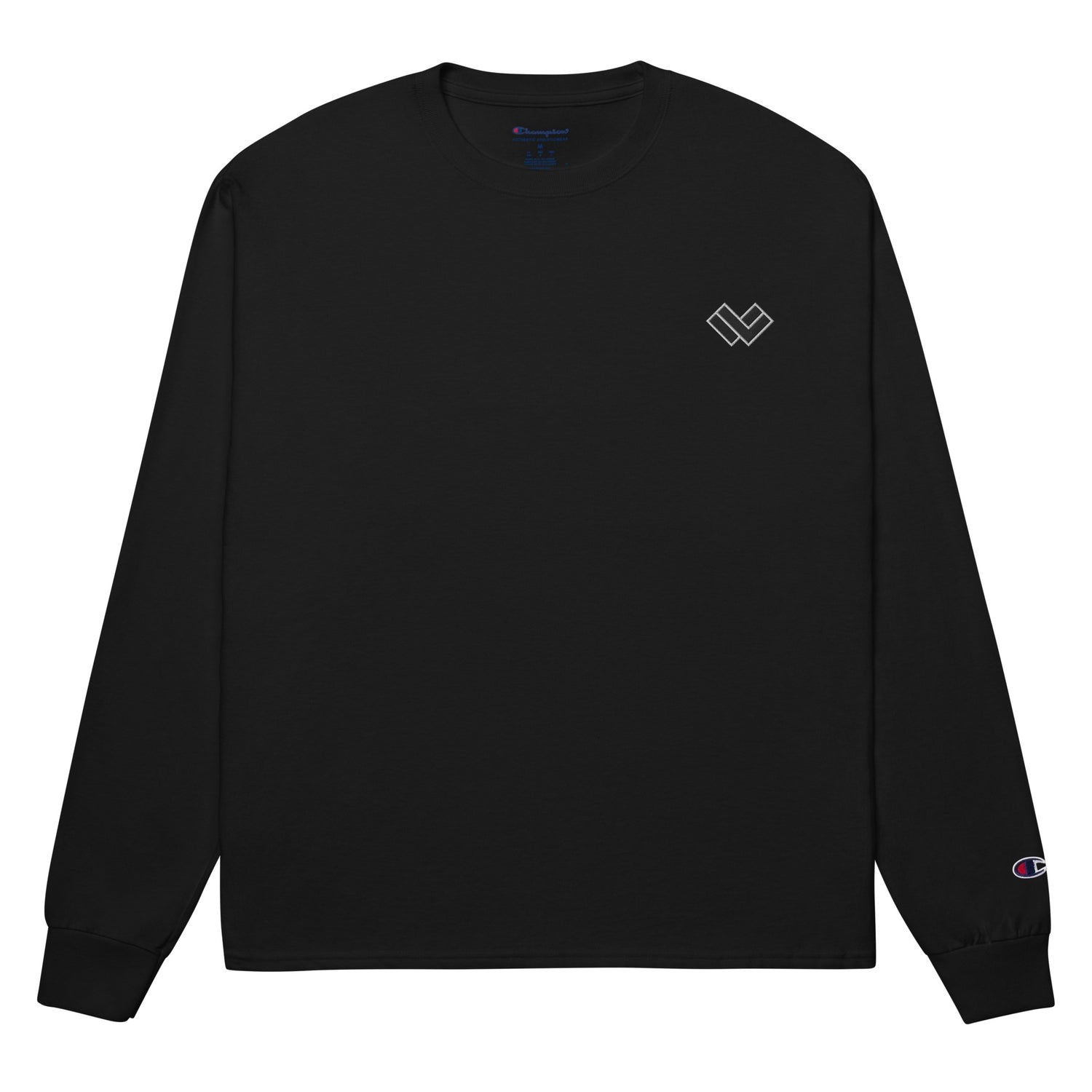 Black Cradle Long Sleeve Lacrosse Tee by Champion Front Side