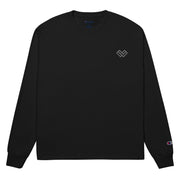 Black Cradle Long Sleeve Lacrosse Tee by Champion Front Side
