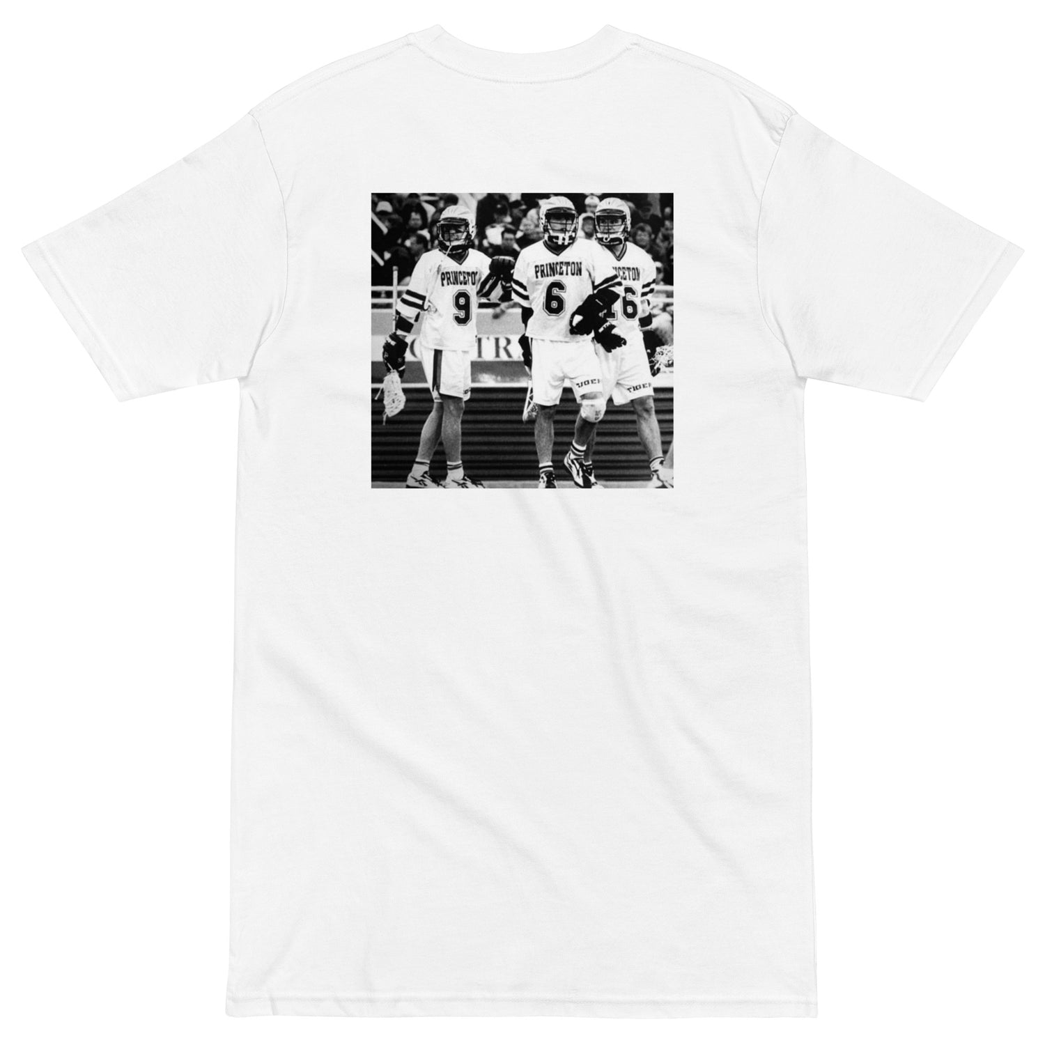 Premium Heritage Princeton Attack Lacrosse T Shirt - White Back 