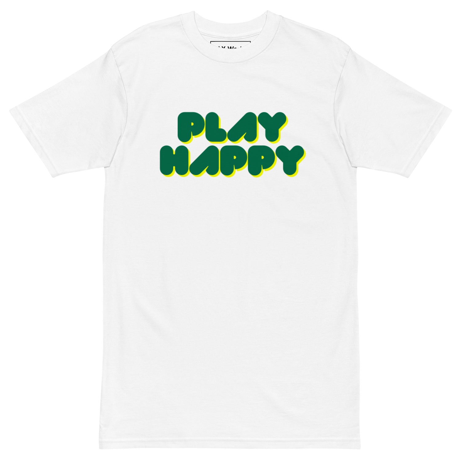 Play Happy Premium Heavyweight Lacrosse T Shirt Front