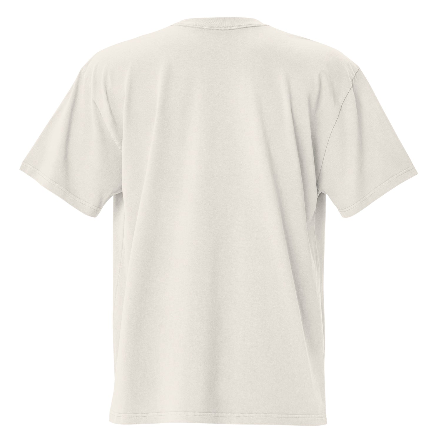 Oversized Cross Lacrosse T Shirt Faded Bone White Back