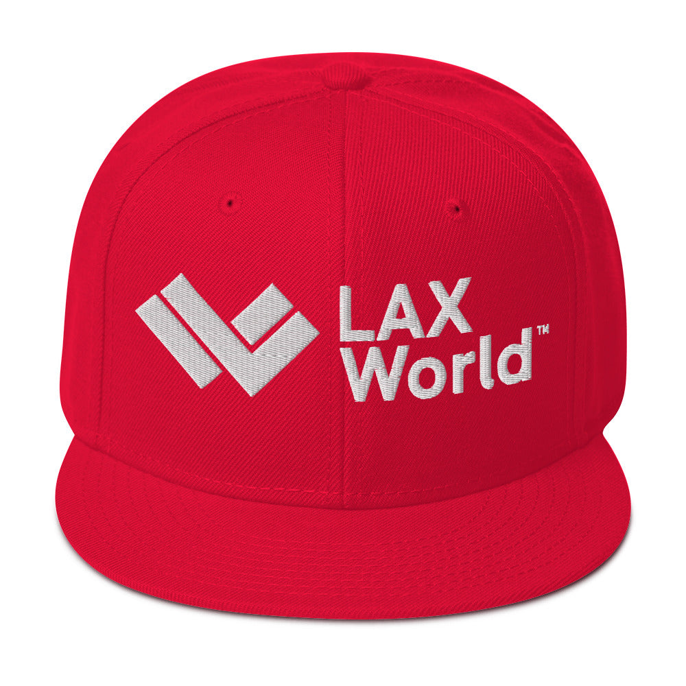 Snapback lacrosse hat front red