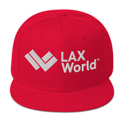 Snapback lacrosse hat front red