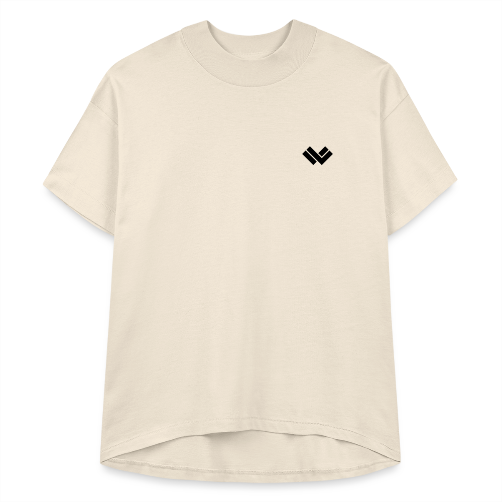 Women’s Lacrosse Hi-lo Tee - Natural Front with Logo 