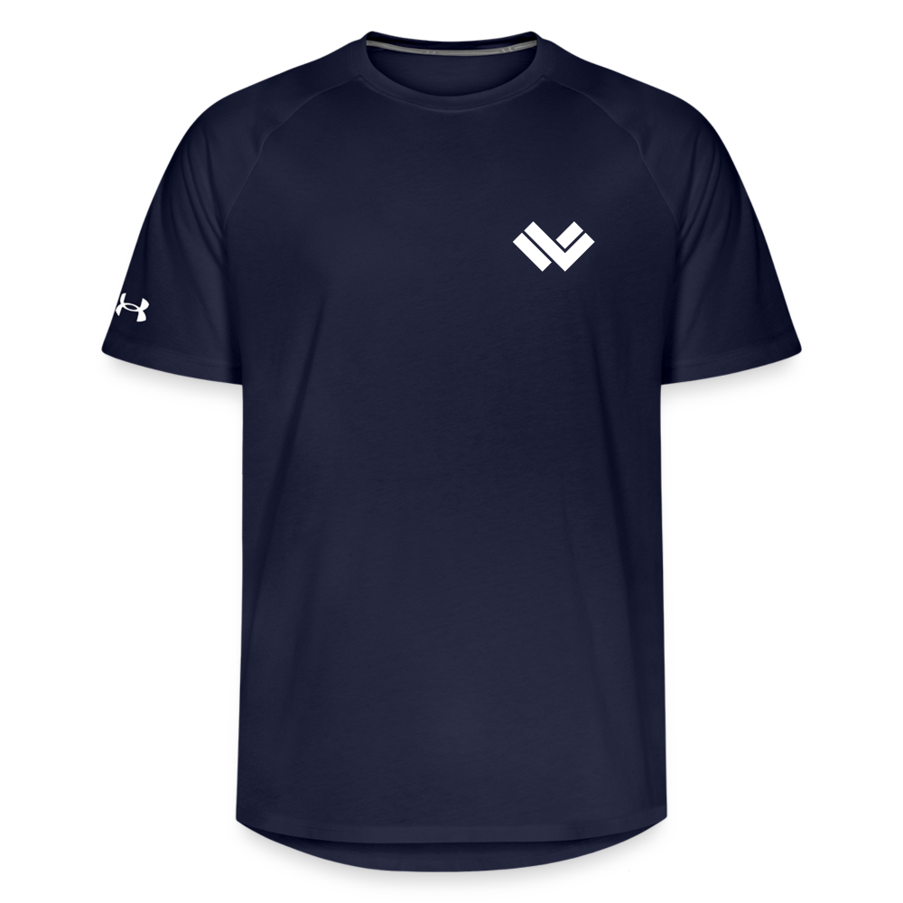 Under Armor Shooting Lacrosse Shirt ‘The Game Never Ends - navy Front 