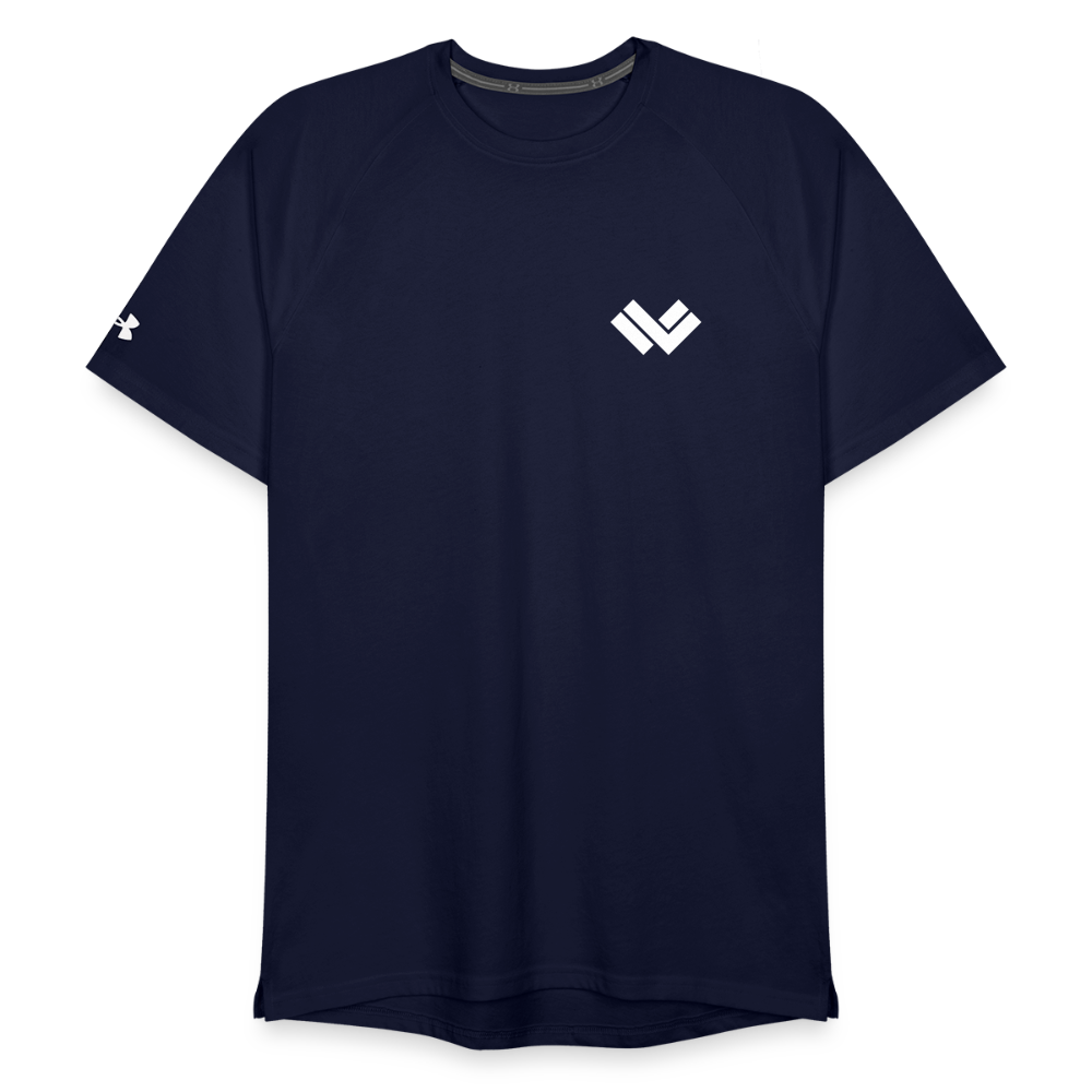 Under Armor Shooting Lacrosse Shirt ‘The Game Never Ends - navy Front 