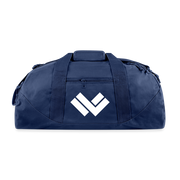 LAX World’s Sideline Duffel Black and Navy Lacrosse Bag - Navy Front 