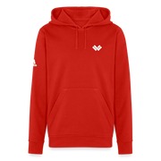 LAX World x Adidas Unisex Fleece Lacrosse Hoodie- red Front 