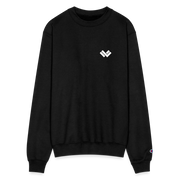 Champion’s Black Unisex Powerblend Lacrosse Sweatshirt - Front black 
