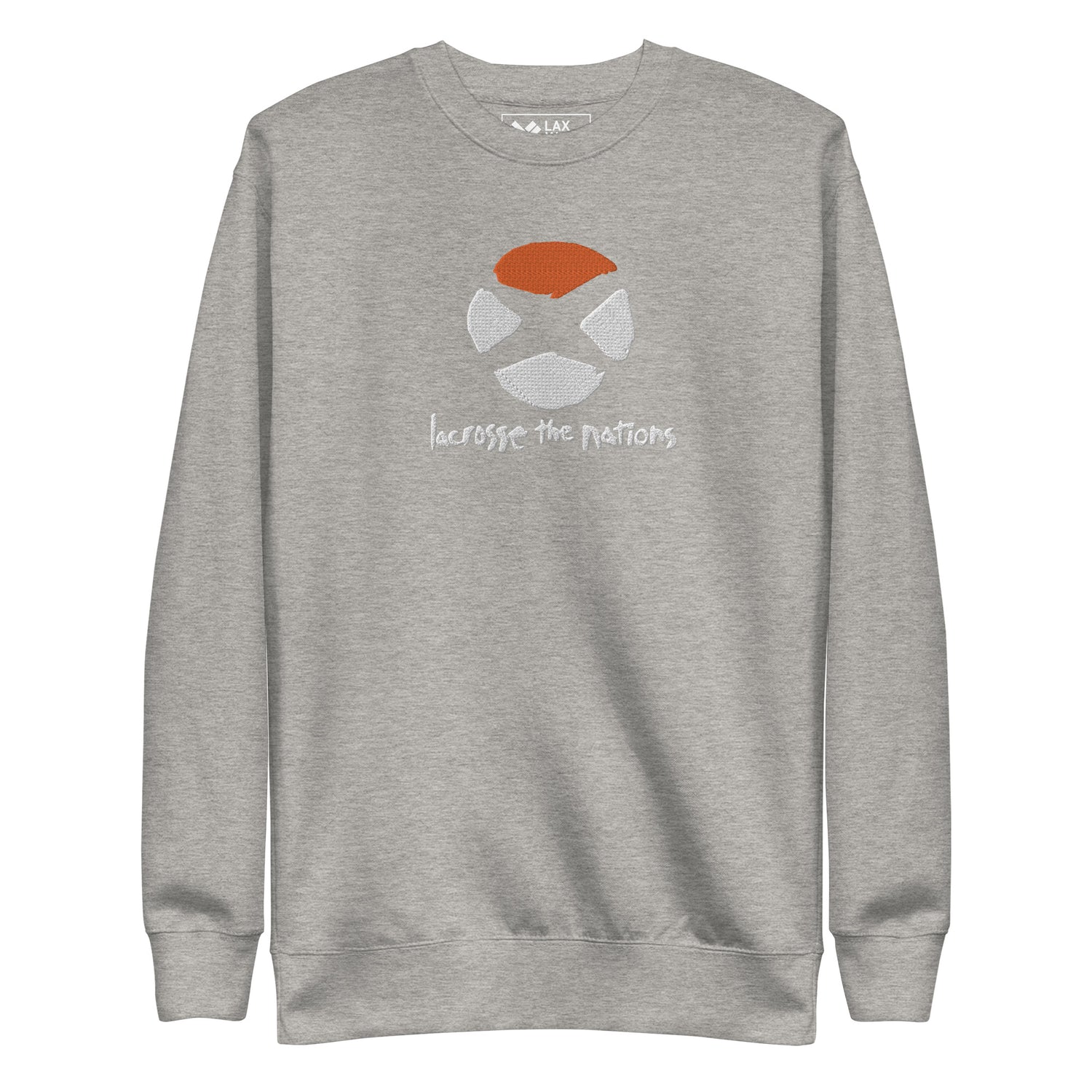 LAX World for Lacrosse The Nations - Embroidered Logo Crewneck