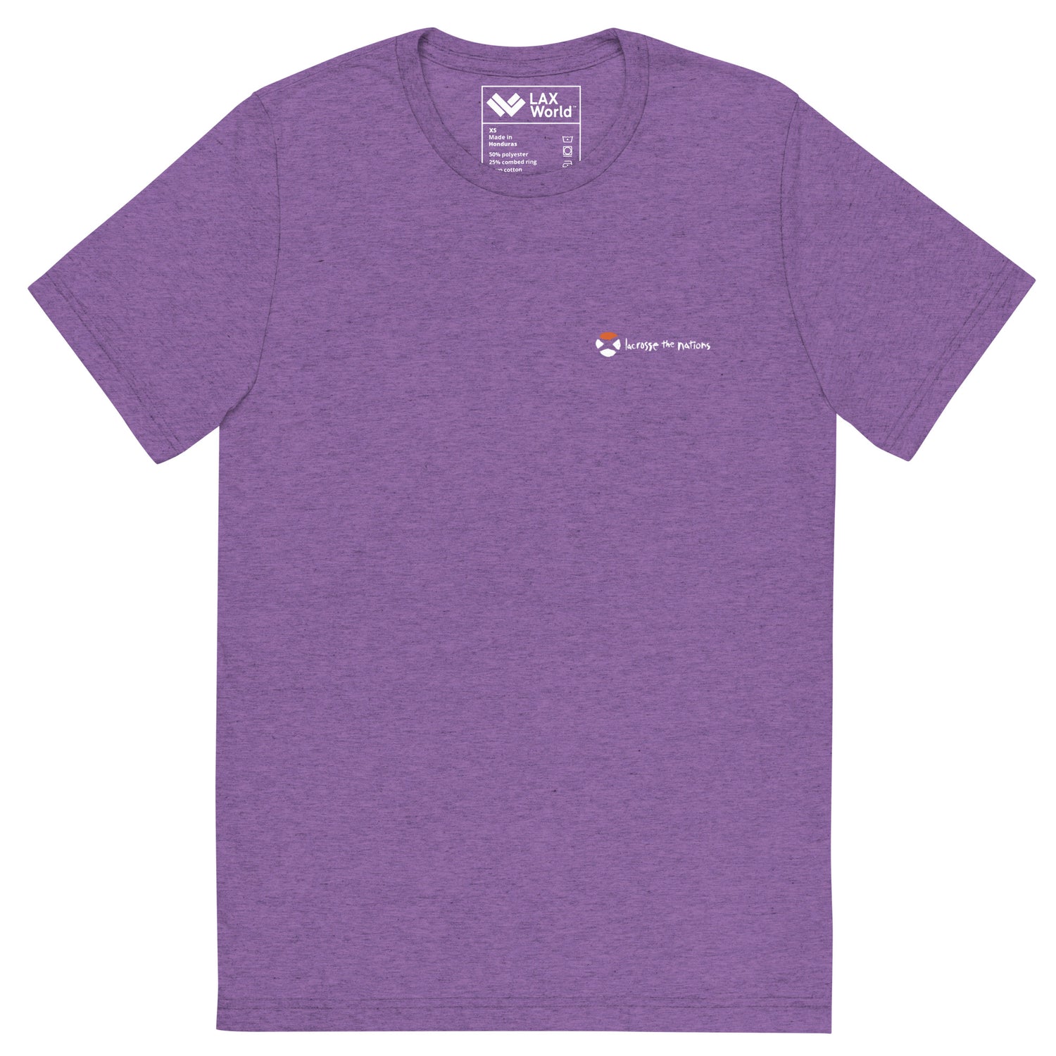 Premium Lacrosse T Shirt ‘Do Good’  Purple Front