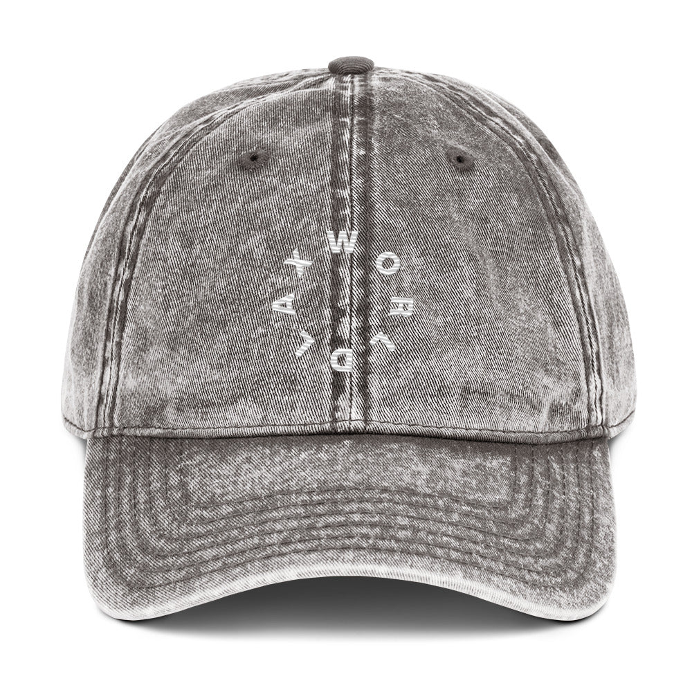 Lax World Vintage Twill Multi Shaded Denim Lacrosse Hat  - Gray Front 