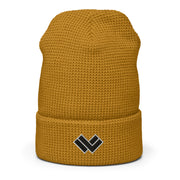Lacrosse Waffle Beanie - Camel Front with Logo 