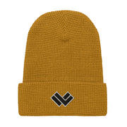 Lacrosse Waffle Beanie - Camel Front with Logo 